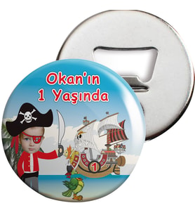 Korsan Gemili Konsepti Açacaklı Magnet Kişiye Özel
