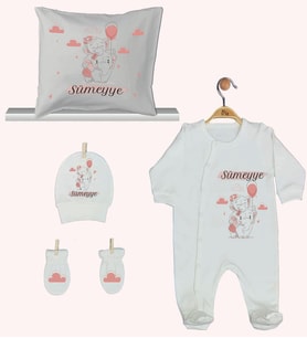Pia Baby Gl 1941-04 İsme Özel Yastık Tulum Set