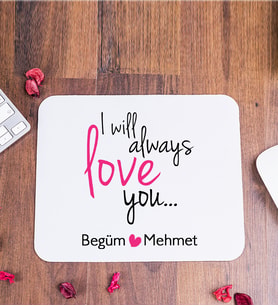 Sevgililere Özel Baskılı İsme Özel Mouse Pad