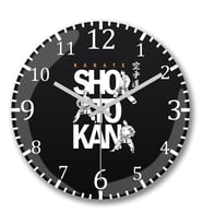 Karate Shotokan Duvar Saati Bombeli Gercek Cam