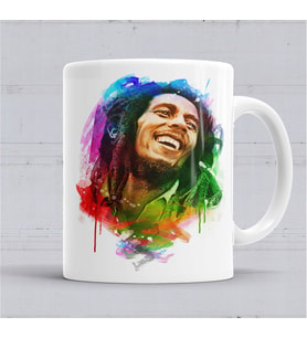 Bob Marley Mutluluğun Rengi Kupa Bardak Porselen