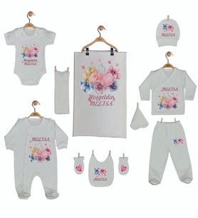 Pia Baby 10 Parça İsme Özel Hastane Çıkışı GL 1931