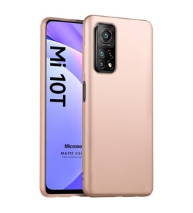 Microsonic Matte Silicone Xiaomi Mi 10T Kılıf Gold