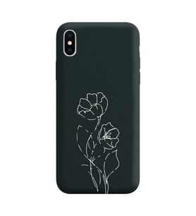 Iphone Xs Çizgi Tasarımlı Siyah Lansman Telefon Kılıfı