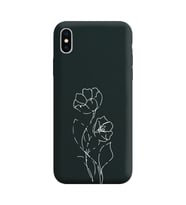 Iphone Xs Çizgi Tasarımlı Siyah Lansman Telefon Kılıfı