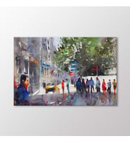 Arty Tablo Suluboya Cadde Tablo (Karışık)