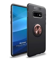 Microsonic Samsung Galaxy S10e Kılıf Kickstand Ring Holder Siyah Rose
