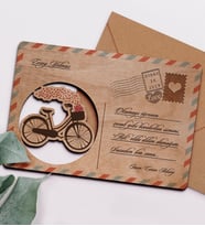 BK Gift Kişiye Özel Sevgililer Günü Temalı Retro Ahşap Tebrik Kartı  6