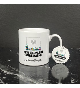 Fen Bilimleri Öğretmeni Kupa Bardak ve Anahtarlık Set 001