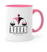 BK Gift Kişiye Özel Mesleki Avukat Pembe Kupa Bardak  8