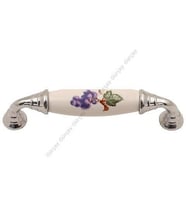 Gürçay Sude Porselen Kulp Krom Üzümlü 96mm (2 Adet)