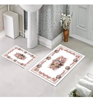 Banyo Halısı Ikili Klozet Takımı Kaymaz Tabanlı (60 xm x 100 cm + 40 cm x 60 cm) 