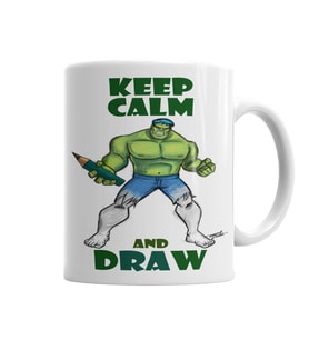 Draw Hulk Kupa Bardak Porselen