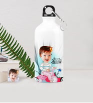 BK Gift Kişiye Özel Bebek Karikatürlü Metal Suluk 500 Ml 3