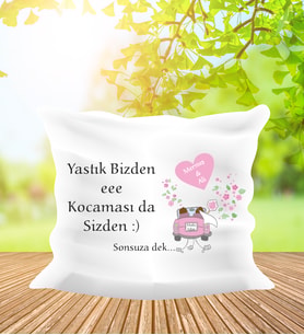 Kişiye Özel 40 Cm Kare Yastık