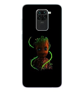 Baby Groot Tasarım Süper Şeffaf Silikon Telefon Kılıfı Xiomai Redmi Note 9