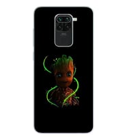 Baby Groot Tasarım Süper Şeffaf Silikon Telefon Kılıfı Xiomai Redmi Note 9