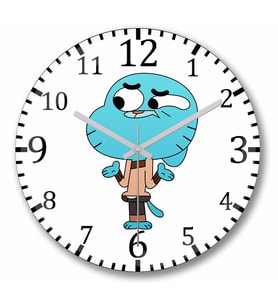 Gumball Duvar Saati Bombeli Gercek Cam