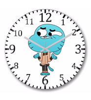 Gumball Duvar Saati Bombeli Gercek Cam
