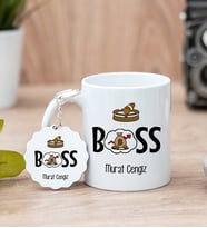 Patron Beyaz Kupa Bardak Ve Anahtarlık Set
