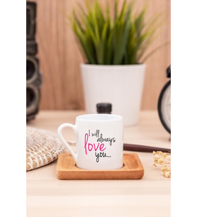 kişiye  özel tasarım Türk kahvesi fincanı (Beyaz)