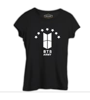BTS -  Stars Siyah Kadın Tshirt