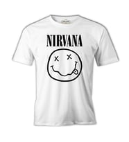 Nirvana - Logo Beyaz Erkek Tshirt