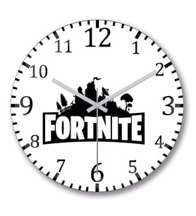Fortnite Logo Duvar Saati Bombeli Gercek Cam