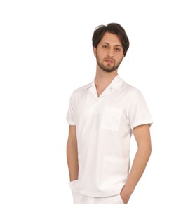 Doktor Erkek Beyaz Lacost Yaka Alt Üst Alpaka Forma