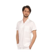 Doktor Erkek Beyaz Lacost Yaka Alt Üst Alpaka Forma
