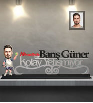 Kişiye Özel Sporcu Karikatürlü Kolay Yetişmiyor Ahşap Biblo Bay-1
