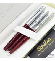 Scrikss 78 3'lü Set Bordo  Roller Kalem + Tükenmez Kalem + Versatil Kalem Seti  Scrikss Metropolis  İsme Özel Kalem  Hediye Kalem