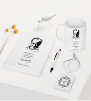 BK Gift Kişiye Özel Atatürk Temalı Beyaz Defter Kalem Kupa Ayna Seti - 2