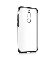 Meizu M6T Kılıf Zore Dört Köşeli Lazer Silikon Kılıf (Siyah)
