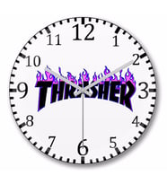 Thrasher    Duvar  Saati Bombeli Gercek Cam