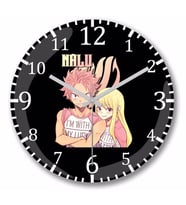 Natsu Lucy NaLu Matching Shirts Duvar Saati Bombeli Gercek Cam
