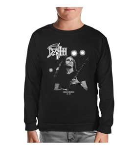 Death - Chuck Schuldiner Siyah Çocuk Sweatshirt
