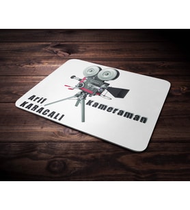 Kişiye Özel Kameraman 2 Tasarımlı Mouse Pad (Renksiz)