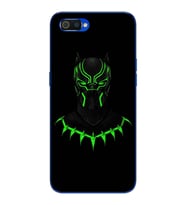 Black Panter Tasarım Süper Şeffaf Silikon Telefon Kılıfı Oppo Realmi C2