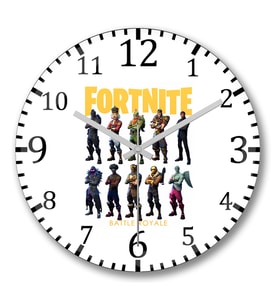 Fortnite Battle Royale Skins Duvar Saati Bombeli Gercek Cam