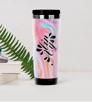 BK Gift Kişiye Özel Mermer Desenli Çelik Termos Bardak  10