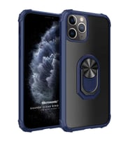Microsonic Apple iPhone 11 Pro Kılıf Grande Clear Ring Holder Lacivert