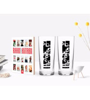 BK Gift Kişiye Özel Renkli Baskılı İsimli İkili Rakı Bardağı ve Rakı Cep Kitabı Hediye Seti-121 (Model 1)