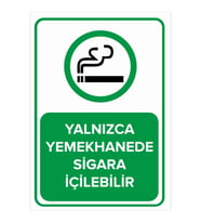 MIGNATIS - Yalnız Yemekhanede S*gara İçilebilir Levhası - Sac Malzeme 50x70cm