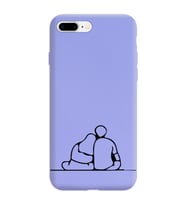 Iphone 7 Plus Çizgi Tasarımlı Mor Lansman Telefon Kılıfı