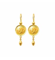 Ata Çeyrek Arpa Küpe 22 Ayar Altın