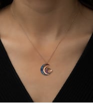 Papatya Silver Üç Hilal Ve Yıldız Ritimli Bayrak Kolye 925 Ayar Gümüş