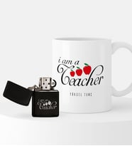 BK Gift Kişiye Özel Öğretmen Temalı Çakmak ve Kupa Seti - 1