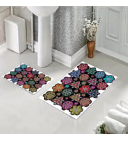 Banyo Halısı Ikili Klozet Takımı Kaymaz Tabanlı (60 xm x 100 cm + 40 cm x 60 cm) 