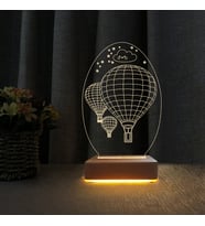 3d Uçan Balon Çocuk Odası Gece Lambası Doğum Günü Hediyesi (Sarı)